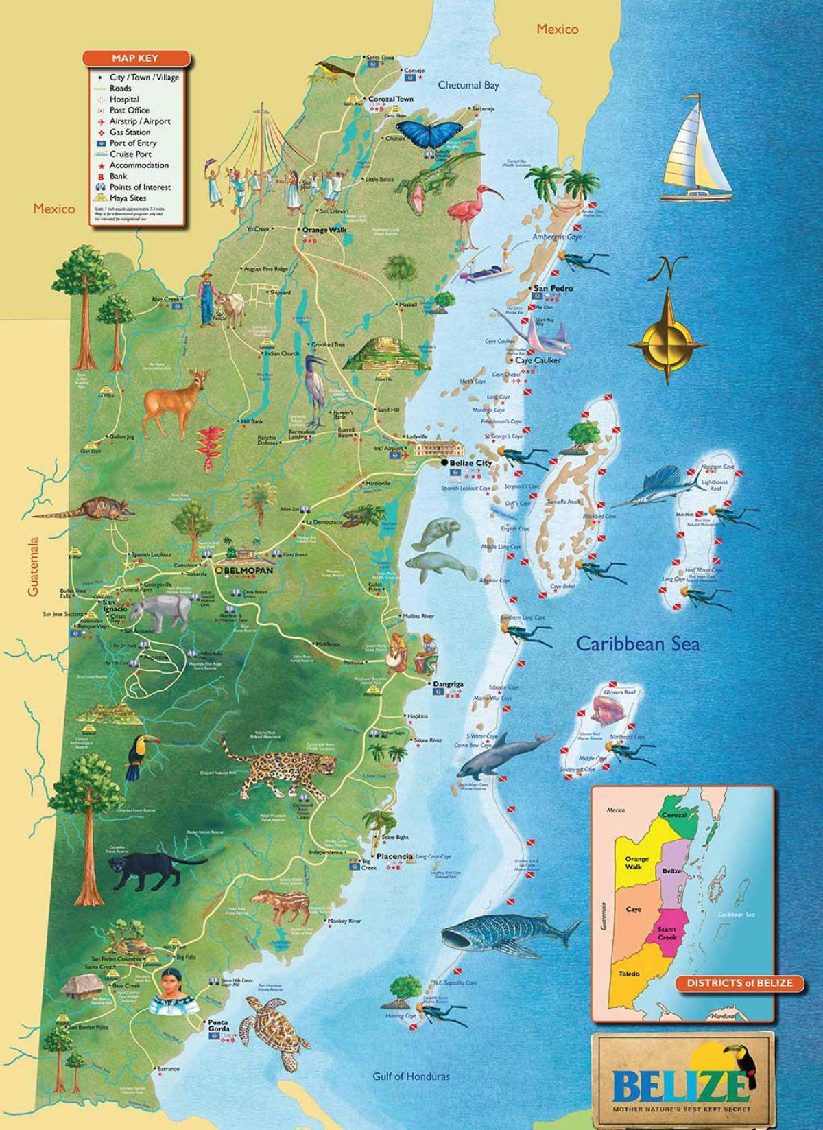 Belize port hartă