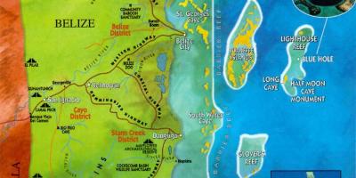 Belize ruinele hartă