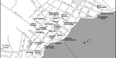 Harta corozal orașul Belize
