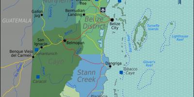 Harta de recoltare caye Belize