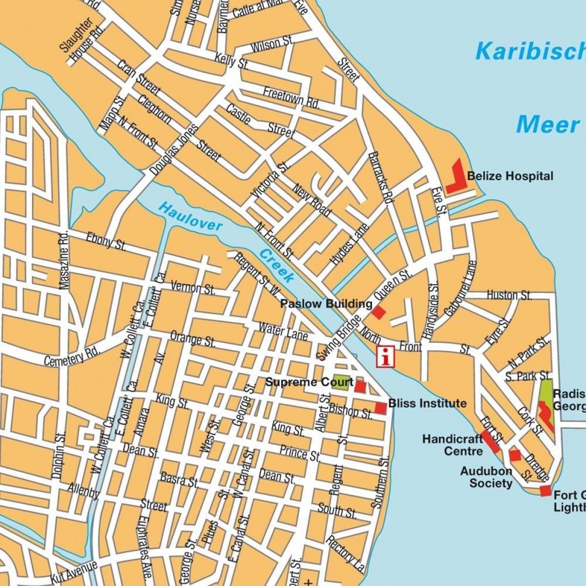 Harta Belize city cruise port