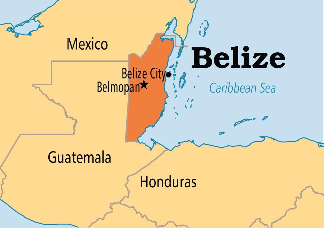 harta belmopan Belize