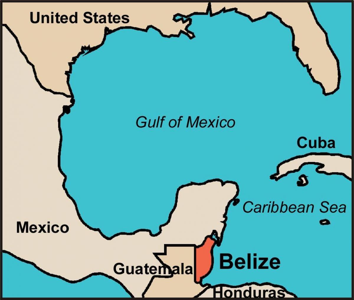 Belize țară hartă