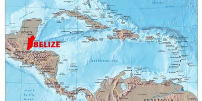 Harta Belize, america centrală