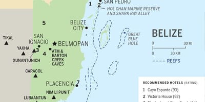 Harta Belize plaje