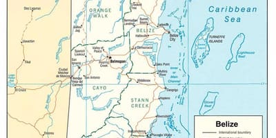 Belize râuri hartă