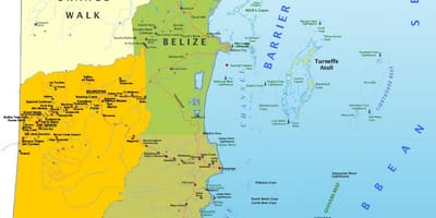 Harta Belize cu satul