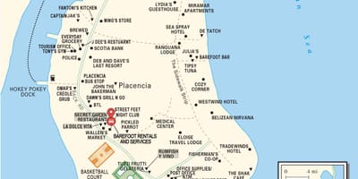 Harta placencia sat Belize